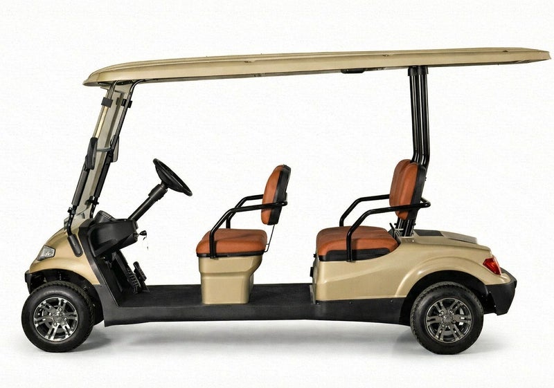 EPIC 4-Seater Non-Lifted Electric Golf Cart with Lithium Battery 105Ah & Standard Tires | LSEV (Golden) - Image 3